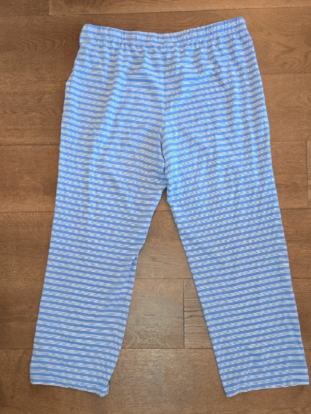 Lands' End Blue and White Striped Pajama Pants - Picture 3 of 3